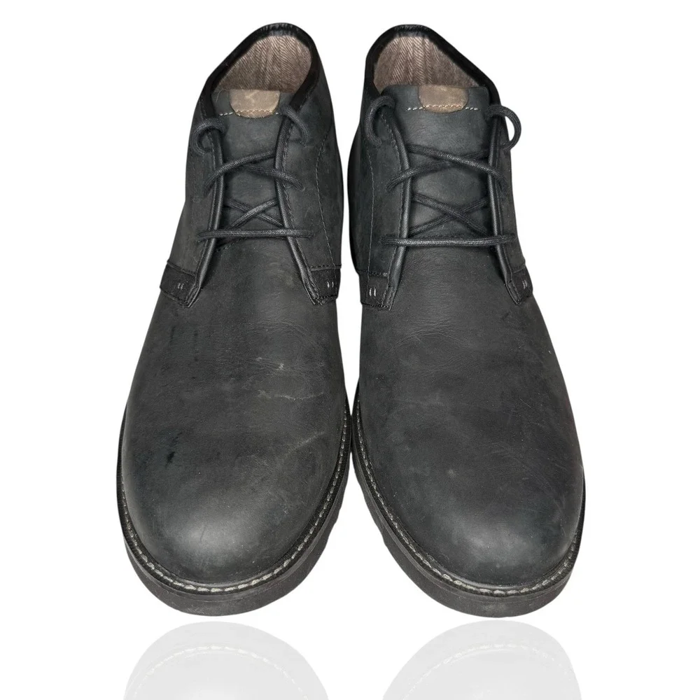 Dunham RevDash Leather Chukka Boots Black 15 D Lace Up Waterproof‎ Shoes